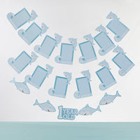 Thumbnail for 1st Birthday Milestone Photo Banner & Cake Topper - Shark Party Alternate Image 5, Kate Aspen | Party Kit