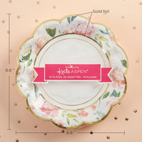 Thumbnail for Floral 7 in. Premium Paper Plates (Set of 16) Alternate Image 5, Kate Aspen | Paper Plate