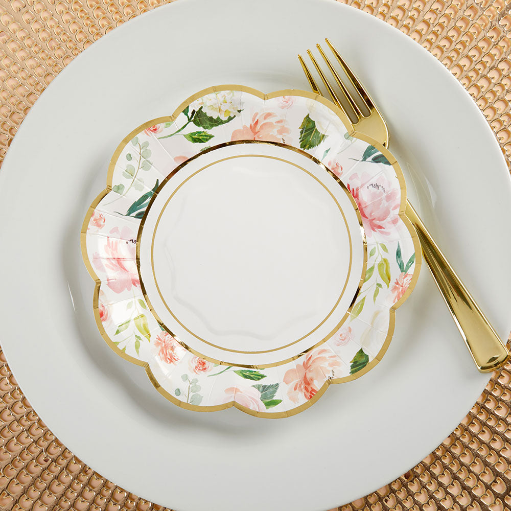 Floral 7 in. Premium Paper Plates (Set of 16) Alternate Image 6, Kate Aspen | Paper Plate