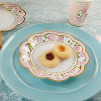 Tea Time Whimsy 7 in. Premium Paper Plates - Pink (Set of 16) Alternate Image 3, Kate Aspen | Paper Plate