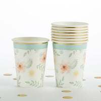 Thumbnail for Geometric Floral 8 oz. Paper Cups (Set of 16) Alternate Image 5, Kate Aspen | Cups