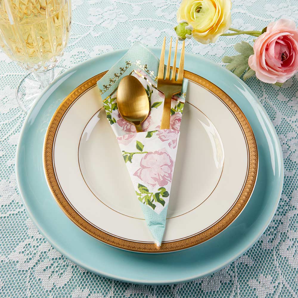 Tea Time Whimsy Napkins - Blue (Set of 30)