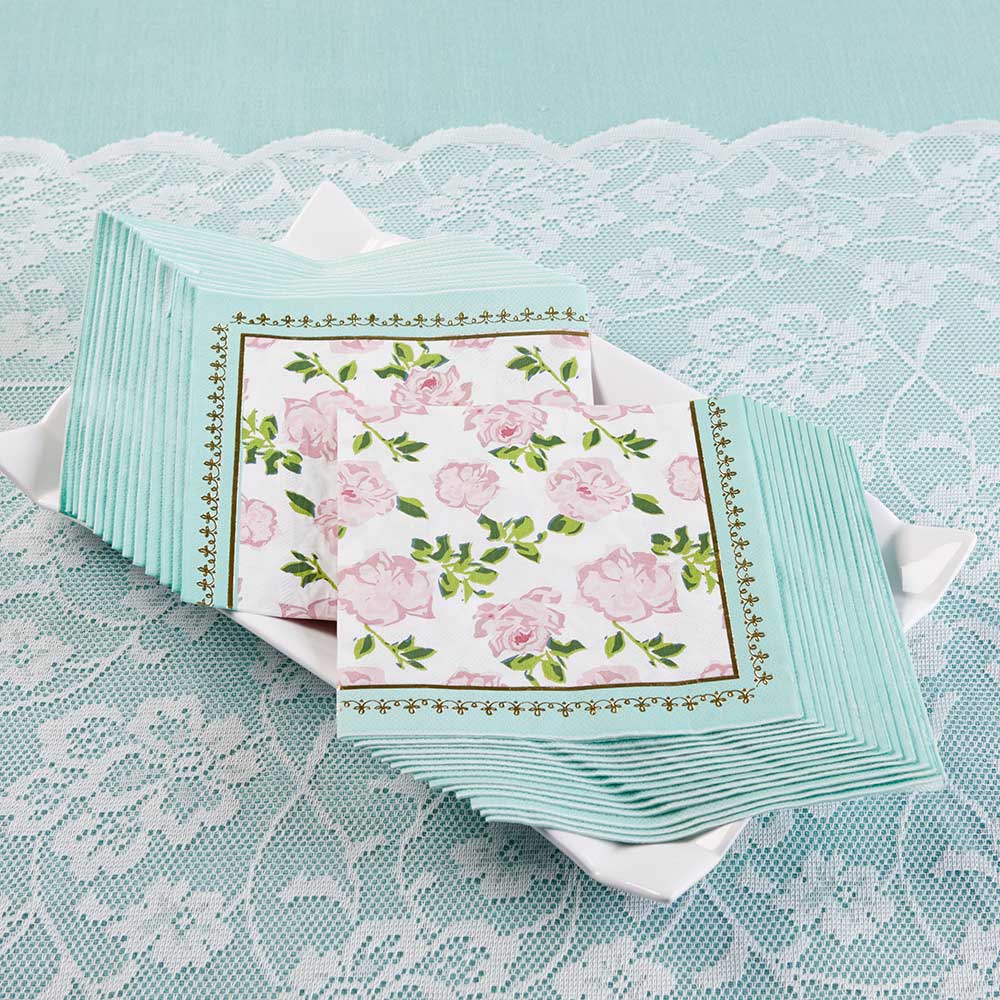 Tea Time Whimsy Napkins - Blue (Set of 30)