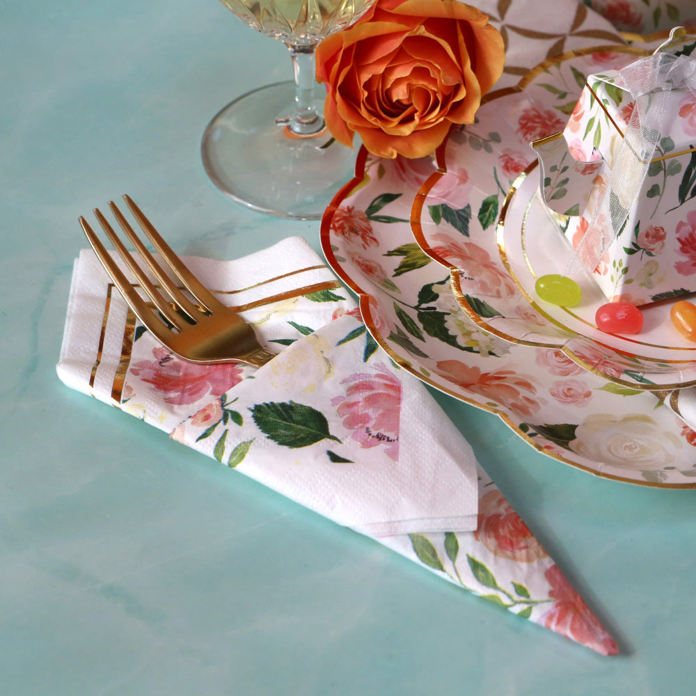 Floral Paper Napkins (Set of 30)