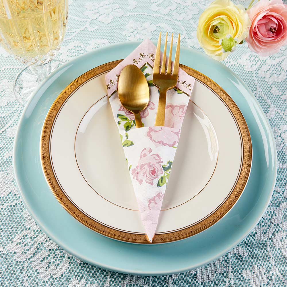 Tea Time Whimsy Paper Napkins - Pink (Set of 30) Main Image, Kate Aspen | Serveware