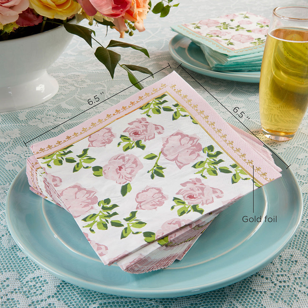 Tea Time Whimsy Napkins - Pink (Set of 30)