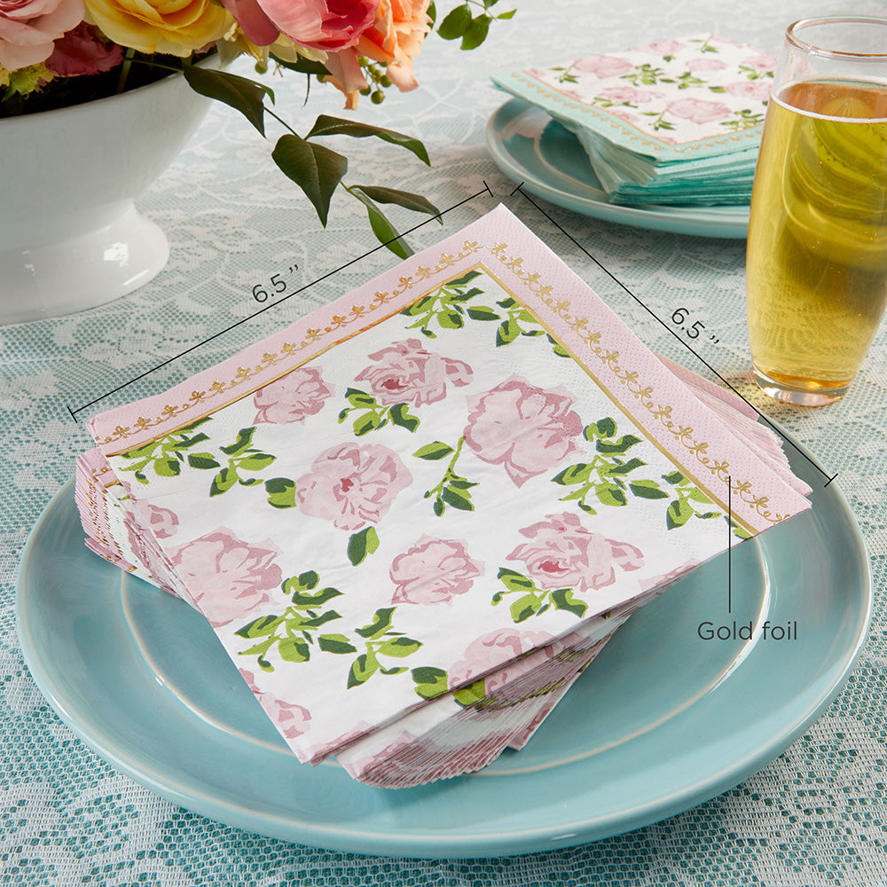 Tea Time Whimsy Paper Napkins - Pink (Set of 30) Alternate Image 2, Kate Aspen | Serveware