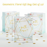 Thumbnail for Geometric Floral Gift Bag (Set of 12)