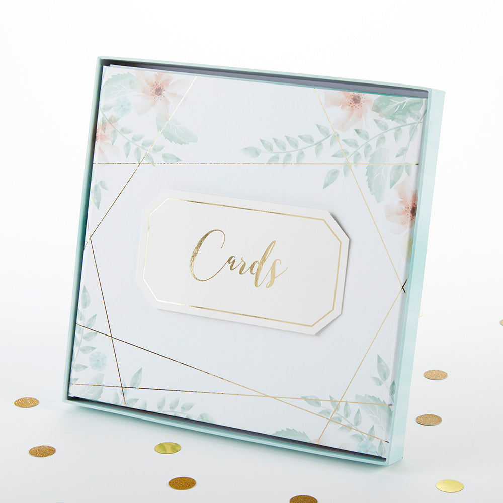 Geometric Floral Card Box Alternate Image 6, Kate Aspen | Card Box