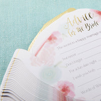 Thumbnail for Floral Wedding Advice Card - Teapot Shape (Set of 50)