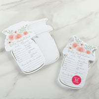 Thumbnail for Floral Baby Shower Advice Card - Mason Jar (Set of 50)