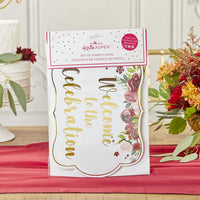 Thumbnail for Burgundy Blush Floral Party Décor Sign Kit (Set of 8) Alternate Image 3, Kate Aspen | Banners & Signs