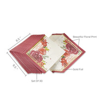Thumbnail for Burgundy Blush Floral 2 Ply Paper Napkins (Set of 30) Alternate Image 6, Kate Aspen | Reception Decor