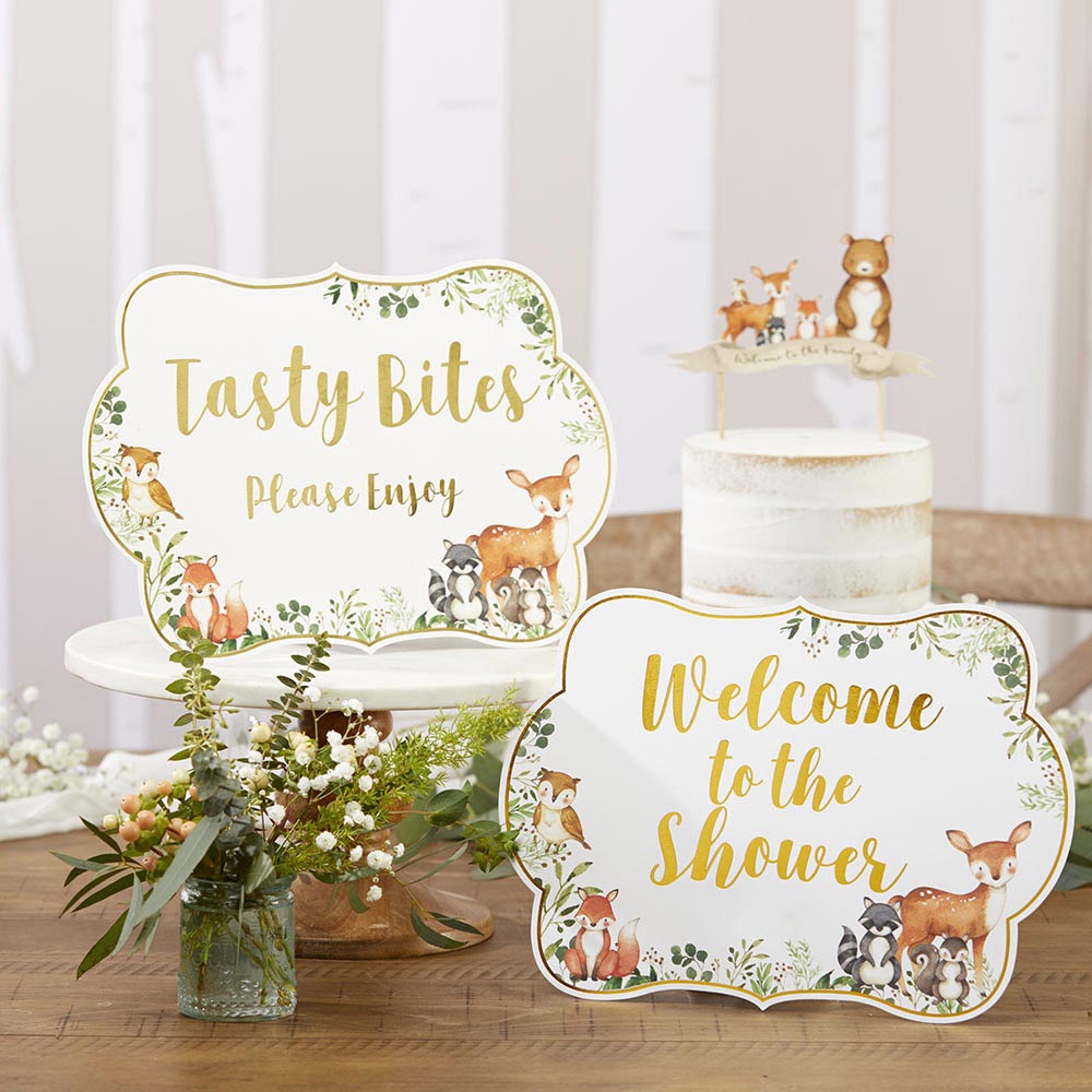 Woodland Baby Décor Sign Kit (Set of 8) Alternate Image 3, Kate Aspen | Banners & Signs