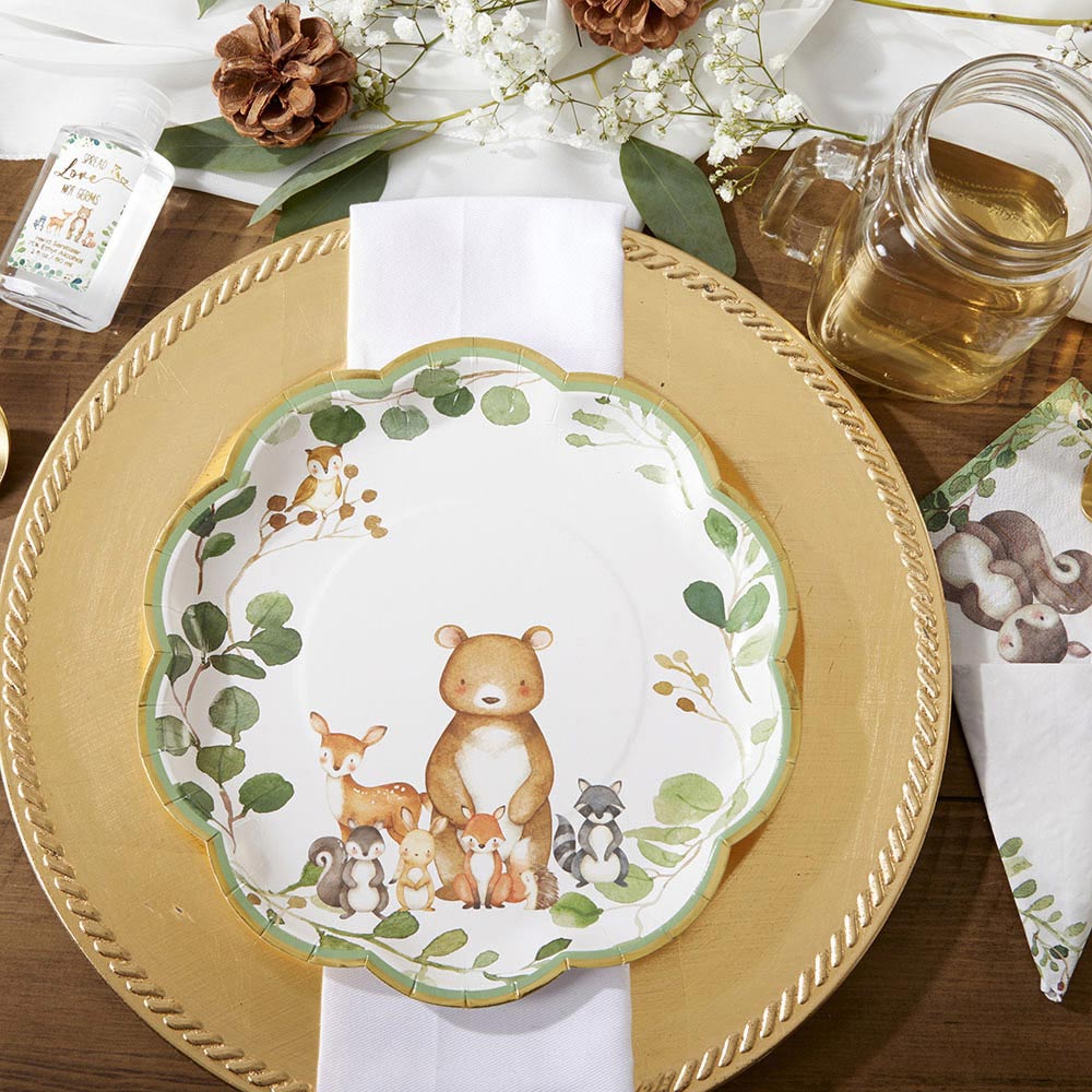 Woodland Baby 9 in. Premium Paper Plates (Set of 16) Alternate Image 4, Kate Aspen | Paper Plate