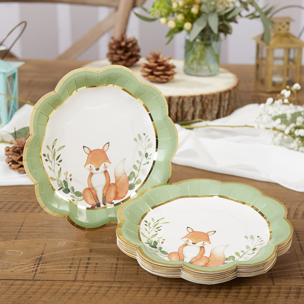 Woodland Baby 7 in. Premium Paper Plates (Set of 16) Alternate Image 2, Kate Aspen | Paper Plate