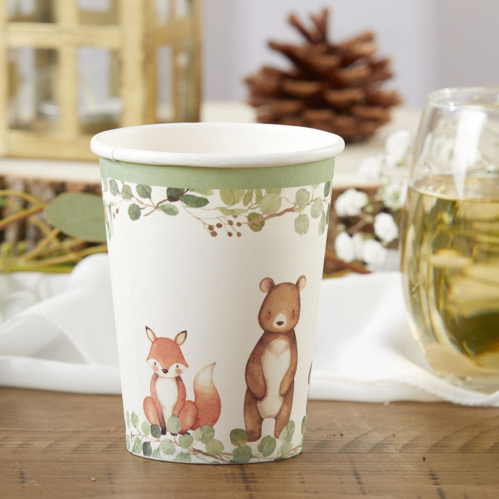 Woodland Baby 8 oz. Paper Cups (Set of 16) Alternate Image 2, Kate Aspen | Cups