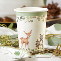 Thumbnail for Woodland Baby 8 oz. Paper Cups (Set of 16) Alternate Image 5, Kate Aspen | Cups