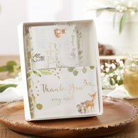 Thumbnail for Woodland Baby Shower Invitation & Thank You Card Bundle (Set of 25) Alternate Image 4, Kate Aspen | Invitation/Thank You Cards