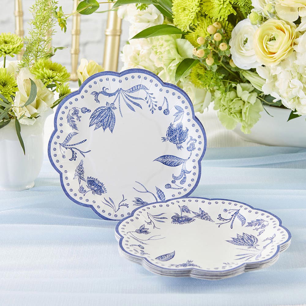 Blue Willow 7 in. Premium Paper Plates (Set of 16) Alternate Image 2, Kate Aspen | Paper Plate