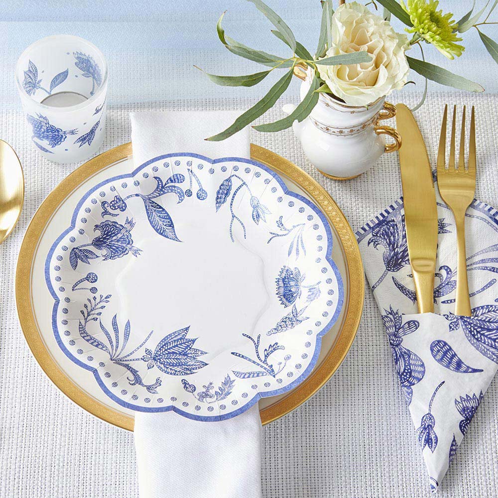 Blue Willow 7 in. Premium Paper Plates (Set of 16) Alternate Image 4, Kate Aspen | Paper Plate