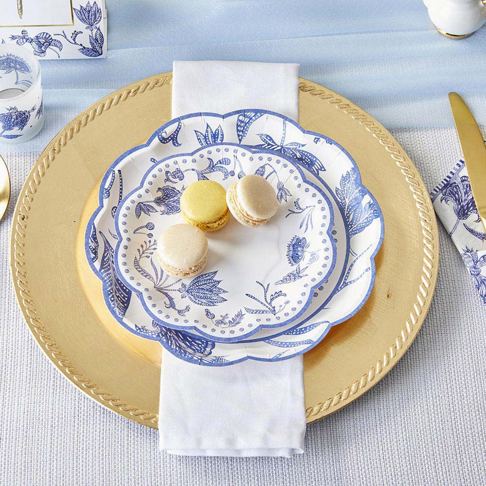 Blue Willow 9 in. Premium Paper Plates (Set of 16) Kate Aspen