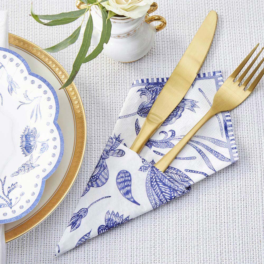 Blue Willow 2 Ply Paper Napkins (Set of 30) Alternate Image 2, Kate Aspen | Napkin