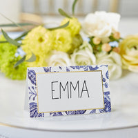 Thumbnail for Blue Willow Tent Place Card (Set of 50)