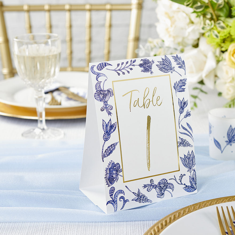 Blue Willow Wedding Table Numbers (1-25) Main Image, Kate Aspen | Table Numbers