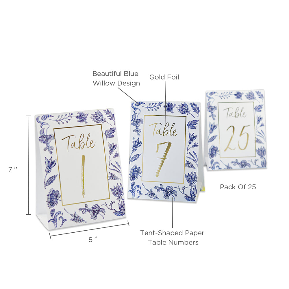 Blue Willow Wedding Table Numbers (1-25) Alternate Image 6, Kate Aspen | Table Numbers