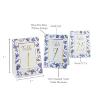 Blue Willow Wedding Table Numbers (1-25) Alternate Image 6, Kate Aspen | Table Numbers