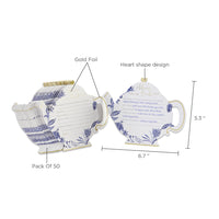 Thumbnail for Blue Willow Wedding Advice Cards - Teapot (Set of 50) Alternate Image 6, Kate Aspen | Games and Advice Cards