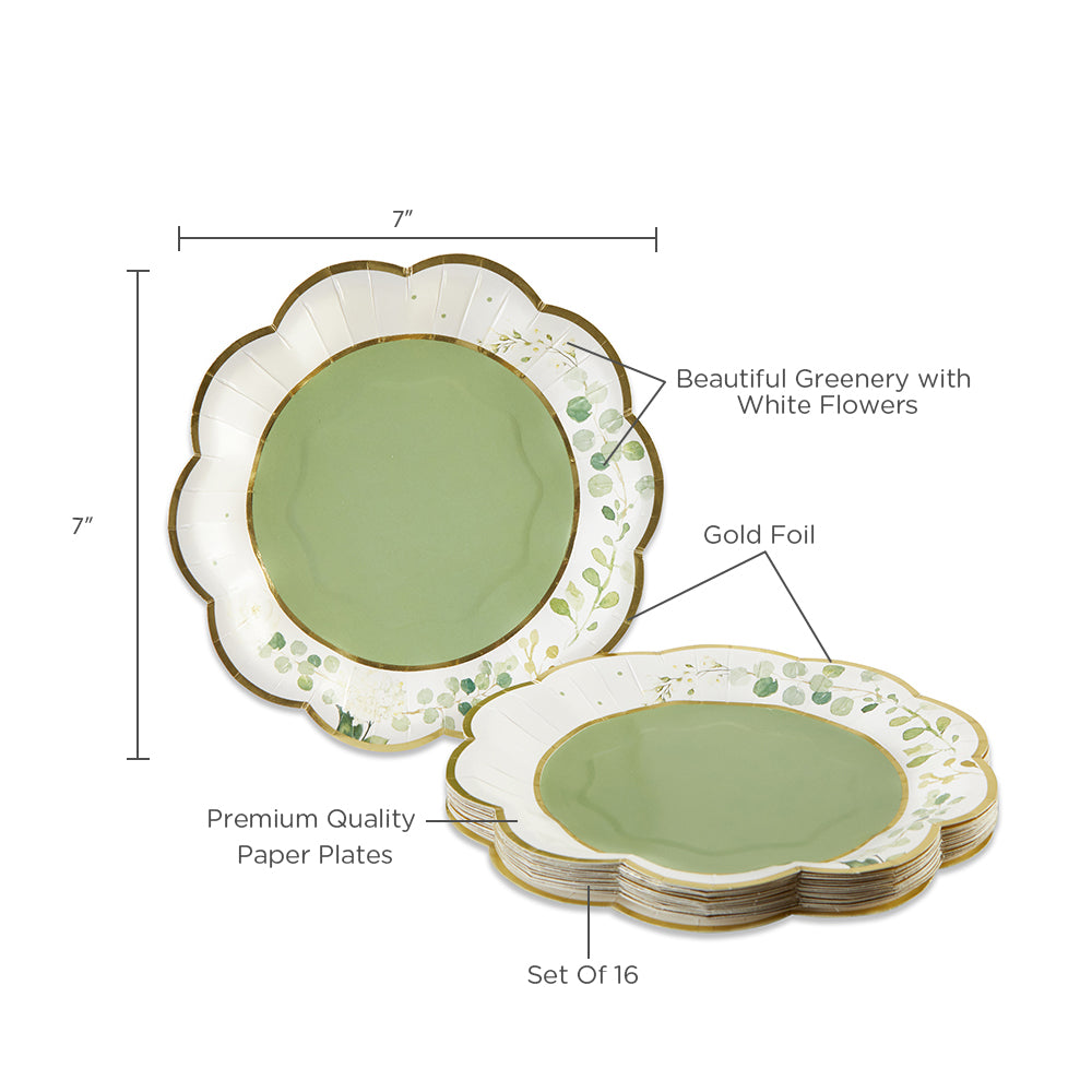 Botanical Garden 7 in. Premium Paper Plates (Set of 16) Alternate Image 6, Kate Aspen | Paper Plate