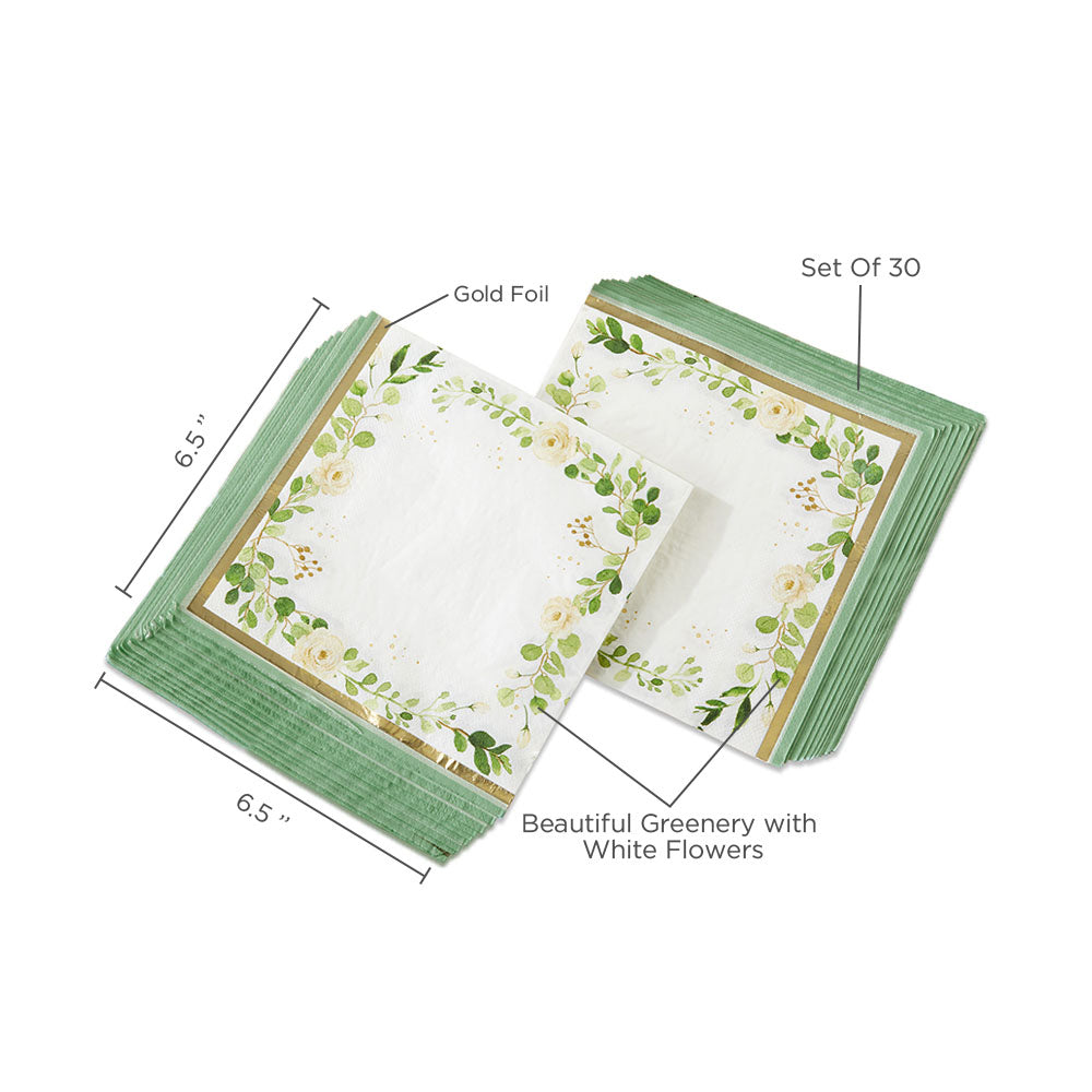 Botanical Garden 2 Ply Paper Napkins (Set of 30) Alternate Image 6, Kate Aspen | Napkins