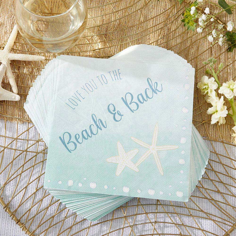 Beach Party 2 Ply Paper Napkins (Set of 30) Main Image, Kate Aspen | Napkin