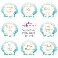 Thumbnail for Beach Party Décor Sign Kit (Set of 8) Alternate Image 4, Kate Aspen | Party Kit