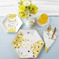 Thumbnail for Sweet as Can Bee 7 in. Premium Paper Plates (Set of 16) Alternate Image 3, Kate Aspen | Paper Plate