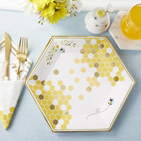 Thumbnail for Sweet as Can Bee 9 in. Premium Paper Plates (Set of 16) Main Image, Kate Aspen | Paper Plate