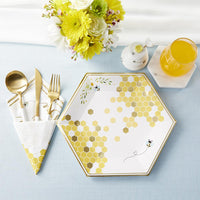 Sweet as Can Bee 9 in. Premium Paper Plates (Set of 16) Alternate Image 5, Kate Aspen | Paper Plate