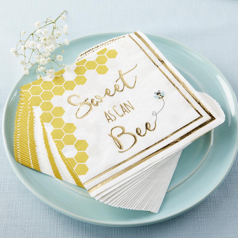 Sweet as Can Bee 2 Ply Paper Napkins (Set of 30) Main Image, Kate Aspen | Napkin