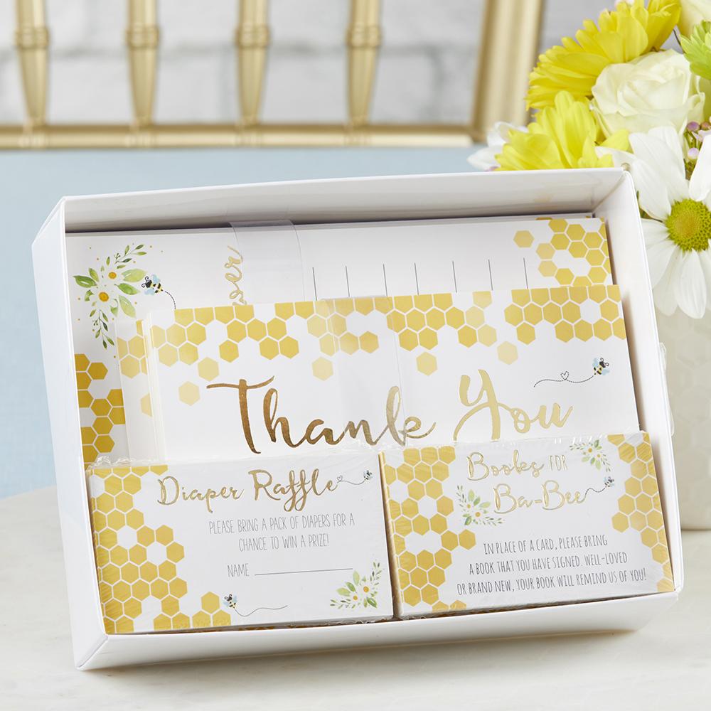 Sweet as Can Bee Invitation & Thank You Card Bundle (Set of 25) Main Image, Kate Aspen | Invitation/Thank You Cards