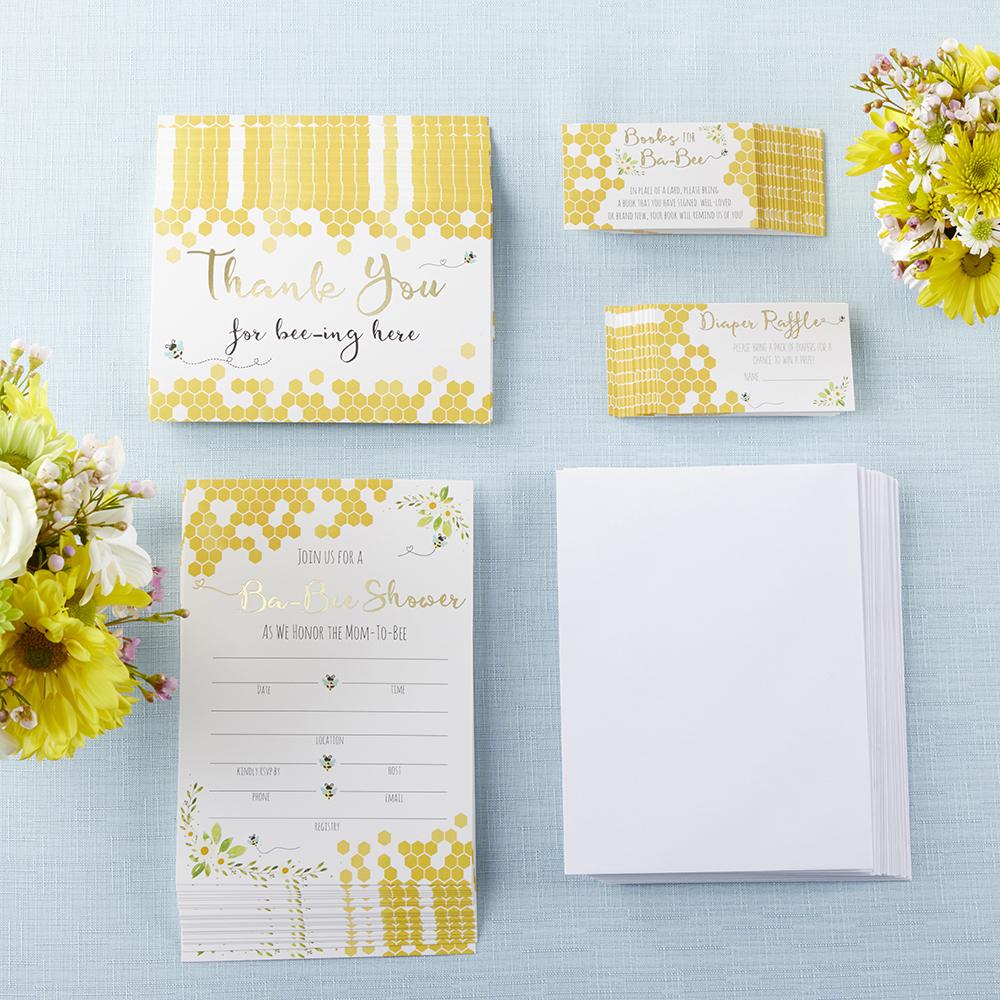 Sweet as Can Bee Invitation & Thank You Card Bundle (Set of 25) Alternate Image 2, Kate Aspen | Invitation/Thank You Cards