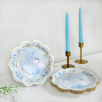 Thumbnail for Elephant Baby Shower 7 in. Premium Paper Plates - Blue (Set of 16) Alternate Image 3, Kate Aspen | Paper Plate