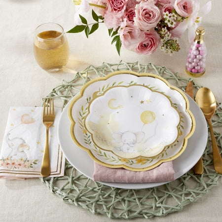 Elephant Baby Shower 7 in. Premium Paper Plates (Set of 16) Alternate Image 2, Kate Aspen | Paper Plate