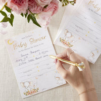 Elephant Baby Shower Invitation & Thank You Card Bundle - Pink (Set of 25) Alternate Image 2, Kate Aspen | Invitation/Thank You Cards