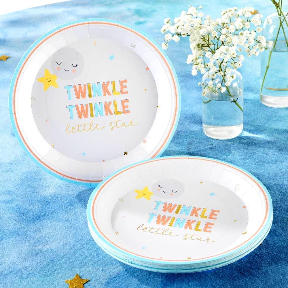 Twinkle Twinkle 9 in. Premium Paper Plates (Set of 16) Main Image, Kate Aspen | Paper Plate