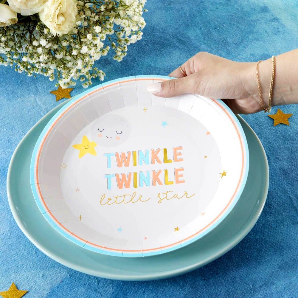 Twinkle Twinkle 9 in. Premium Paper Plates (Set of 16) Alternate Image 5, Kate Aspen | Paper Plate