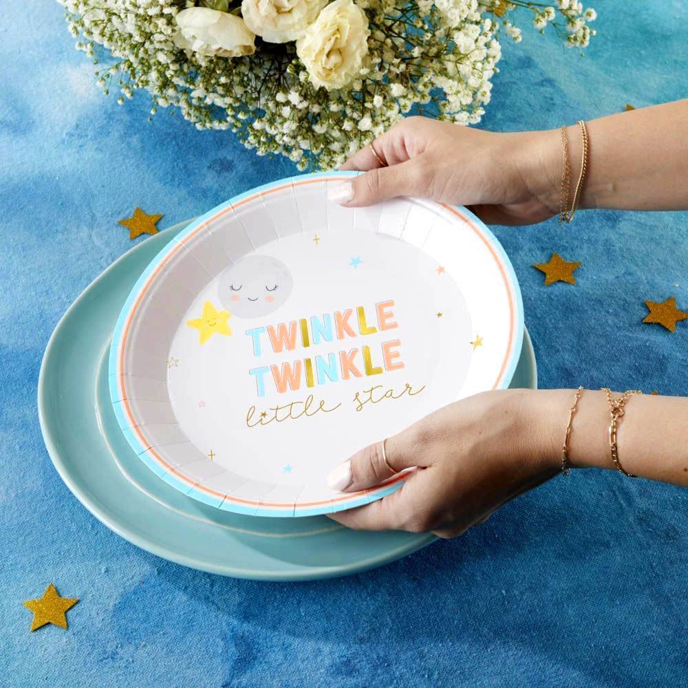 Twinkle Twinkle 9 in. Premium Paper Plates (Set of 16) Alternate Image 8, Kate Aspen | Paper Plate