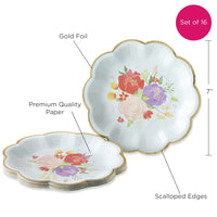 Thumbnail for Garden Blooms 62 Piece Party Tableware Set (16 Guests)