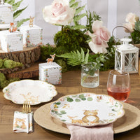 Woodland Baby 9 in. Premium Paper Plates - Pink (Set of 16) Alternate Image 4, Kate Aspen | Paper Plate